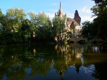 Reflection of built structures in water