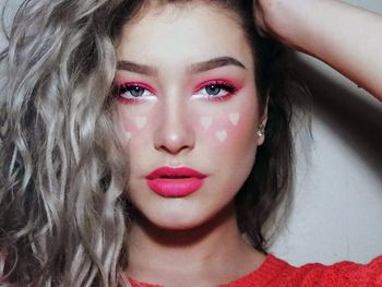 Close-up portrait of a beautiful young woman