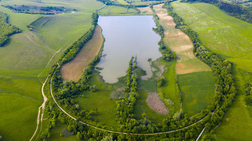 Scenic view of agricultural landscape