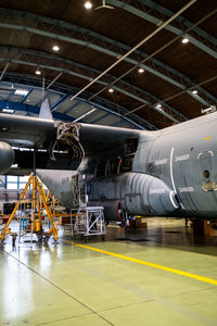 Low angle view of airplane at airport