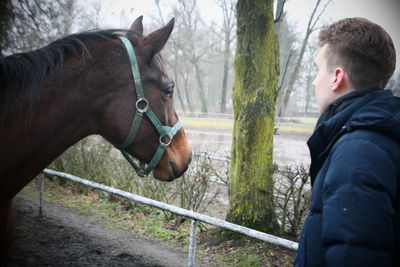 Man with horse