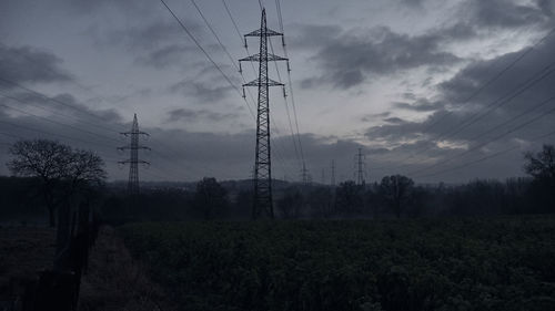 Scenic view of landscape against sky during sunset