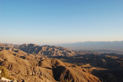 Scenic view of mountains against clear sky