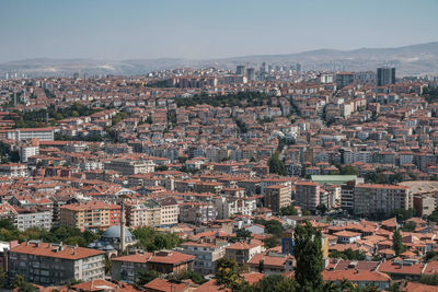 City view  and buildings from old ankara