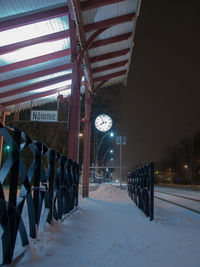 Snow covered city in winter