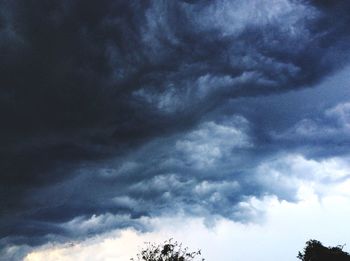 Low angle view of cloudy sky