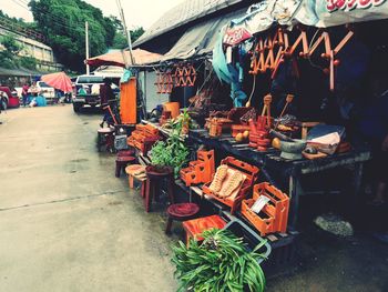 View of market stall