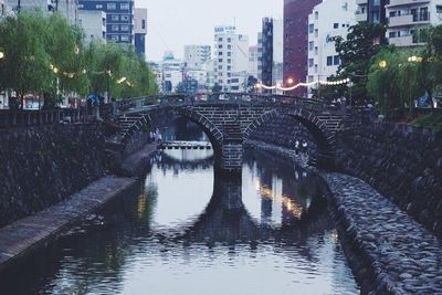 Reflection of buildings in water