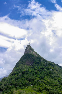 Low angle view of mountain against sky