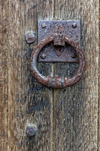 Close-up of wooden door