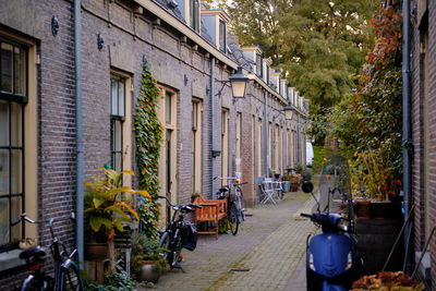Utrecht, the netherlands. seven steegjes. a beautifully restored neighborhood in the city center.
