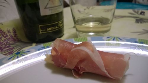 Close-up of food on table