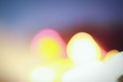 Defocused image of illuminated lights