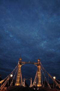 Low angle view of suspension bridge