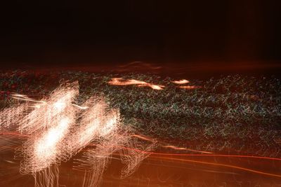 Light trails at night