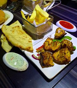 Close-up of food in plate