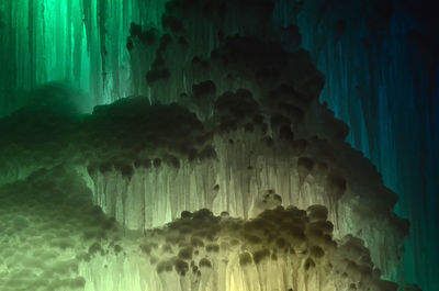 Close-up of rock formation in sea