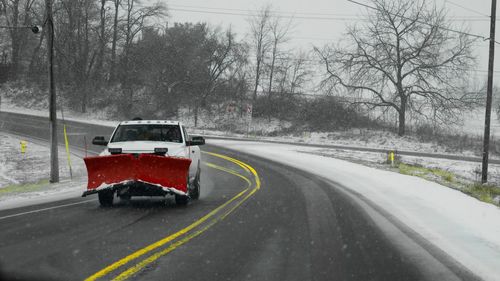 Car on road in winter