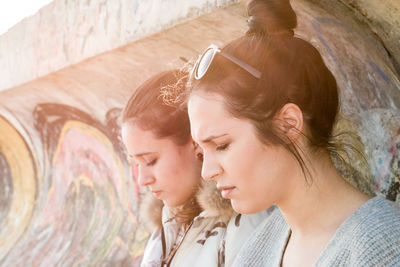 Close-up of young woman