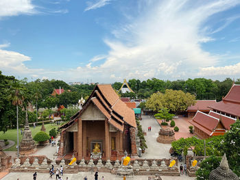High angle view of a building