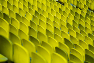 Full frame shot of yellow chairs