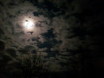 Low angle view of sky at night