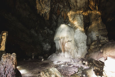 Rock formations in cave