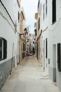 Narrow alley in city