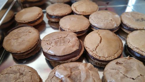 High angle view of cupcakes in store