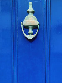 Close-up of blue door