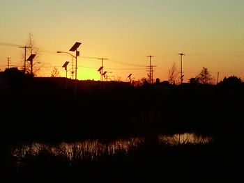 Scenic view of landscape at sunset