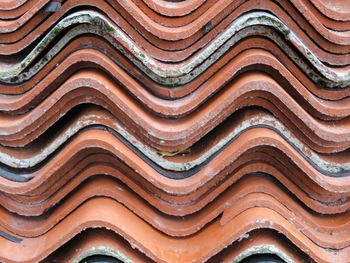 Full frame shot of roof tiles