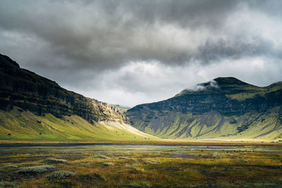 Cloudy sky over landscape