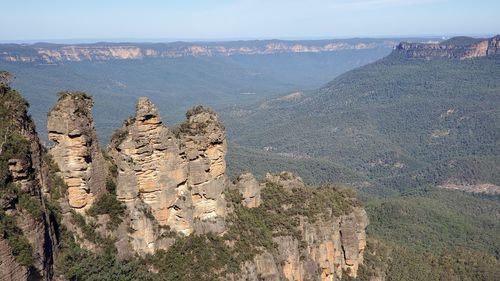 Panoramic view of rocky mountains