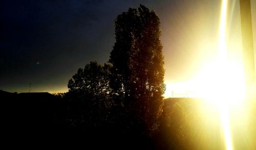 Silhouette tree against sky during sunset