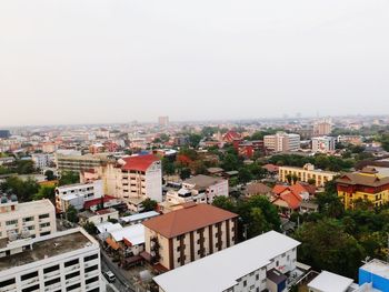 High angle view of townscape against sky