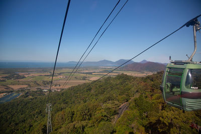 Scenic view of mountains against clear sky