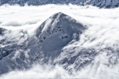 Ski resort in the alps. ski slopes, piste, powder snow in the mountains