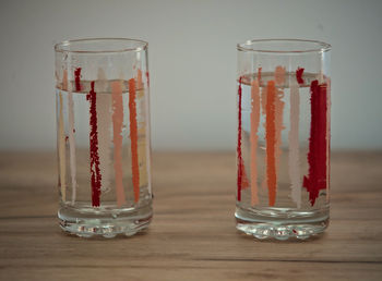 Close-up of glass on table