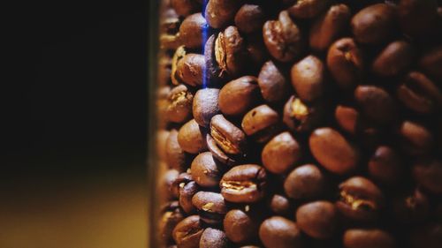 Close-up of roasted coffee beans