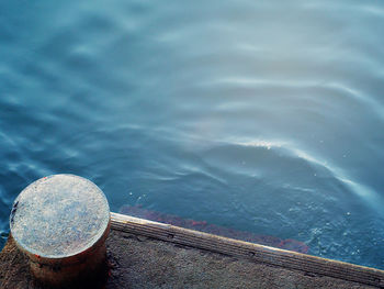 Close-up high angle view of sea