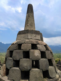 Stone structure against sky