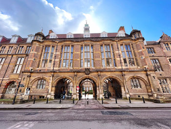 Low angle view of historic building against sky