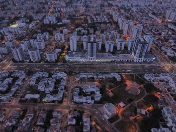 High angle view of cityscape