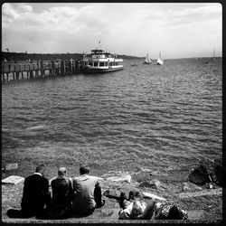 Tourists on beach