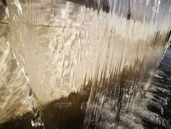 Close-up of water splashing in rain