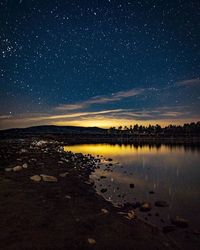 Scenic view of landscape at night