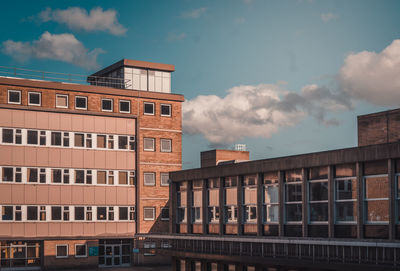 Low angle view of buildings against sky