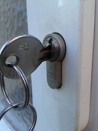 Close-up of door handle