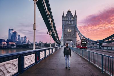 Bridge over river in city